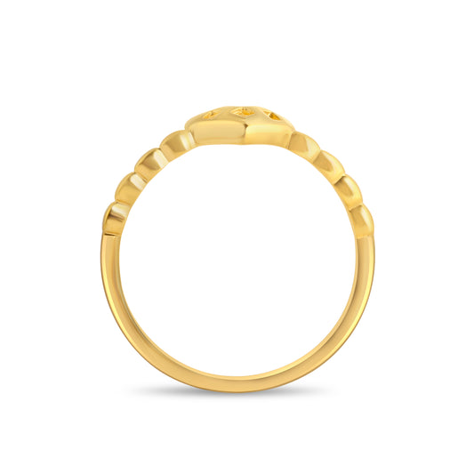 Bubble Bliss Plain Gold Ring - Yellow