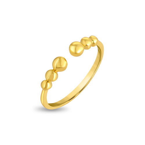 Bubble Drift Plain Gold Ring