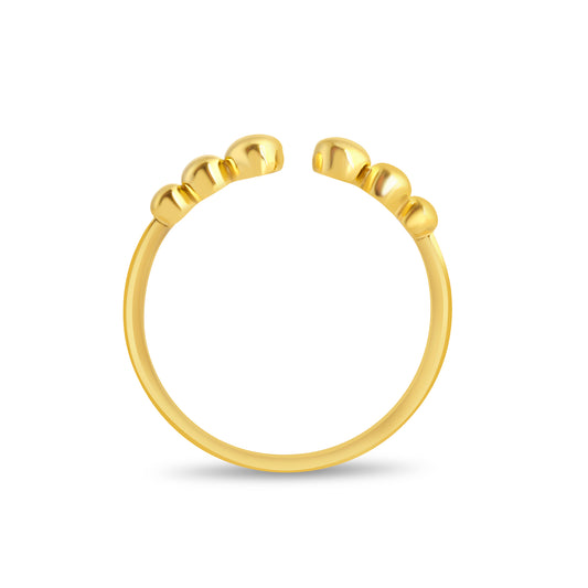Bubble Drift Plain Gold Ring - Yellow