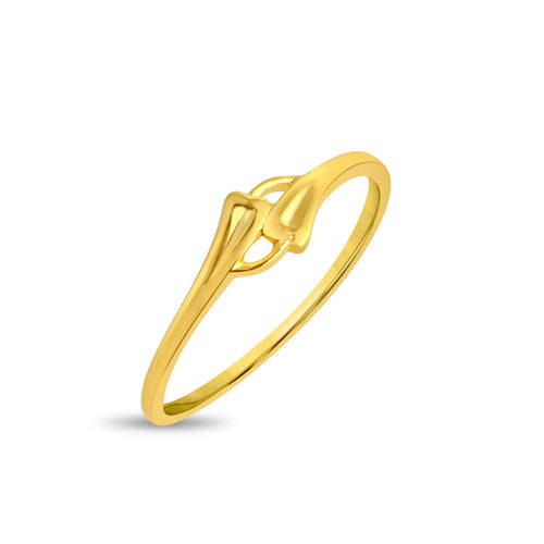 Elowen Flow Plain Gold Ring