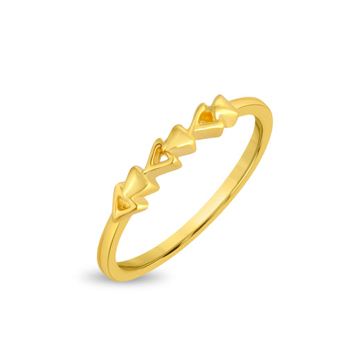Stellar Grace Plain Gold Ring
