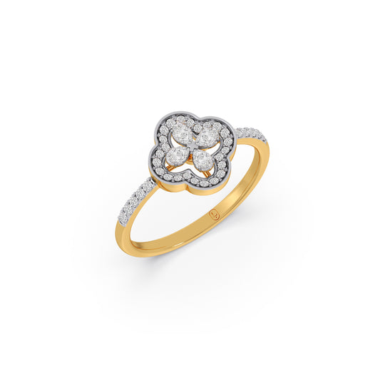 Clover Link Diamond Ring - Yellow