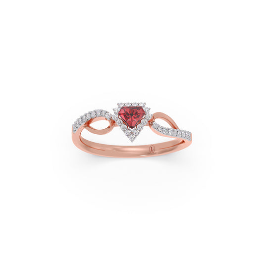 Eternal Blush Gemstone Ring - Rose
