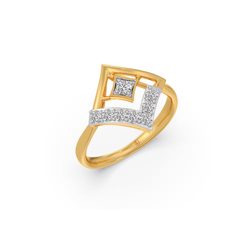 Rhombus Sparkle Diamond Ring