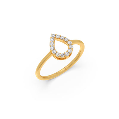 Luminous Droplet Diamond Ring