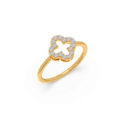 Fleur Clover Diamond Ring