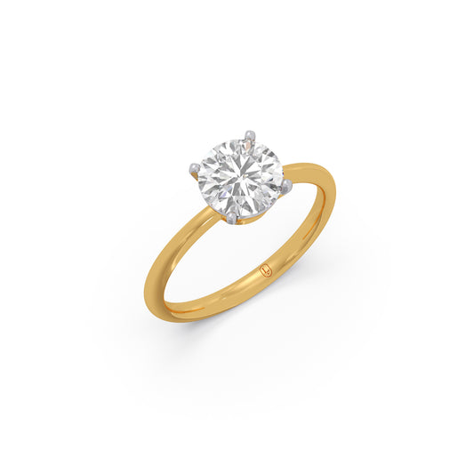 Accents Round Solitaire Ring - Yellow