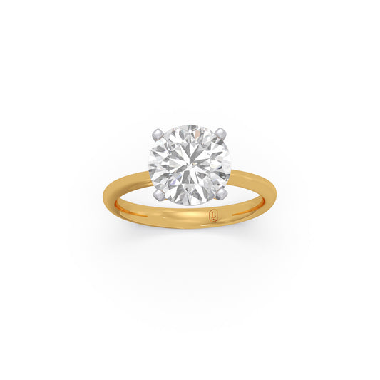 Luminous Round Solitaire Ring - Yellow