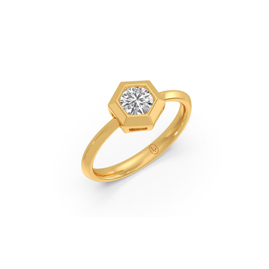 0.51 ct Cipher Round Solitaire Ring - Yellow