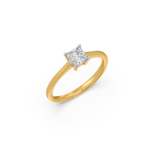 0.50 ct Regal Princess Solitaire Ring - Yellow