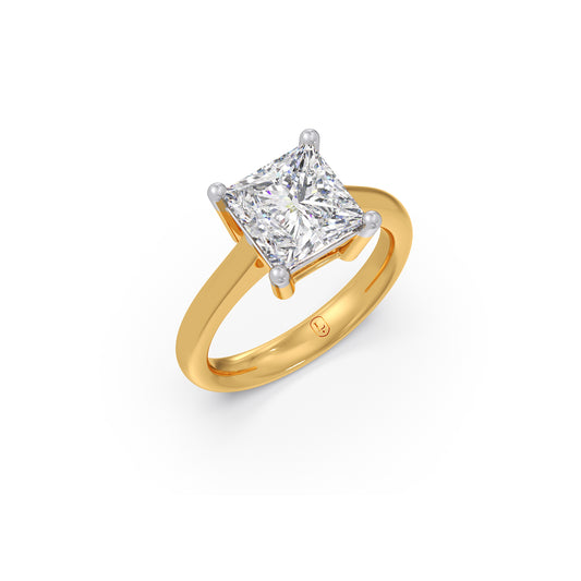 3 ct Timeless Princess Solitaire Ring - Yellow