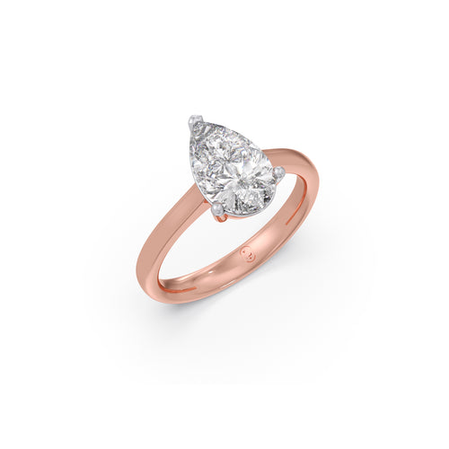 2 ct Graceful Pear Solitaire Ring
