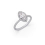Marquise Cut Engagement Ring with Halo Setting