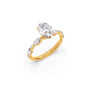 Oval Cut with Side Diamonds Accent Engagement Ring