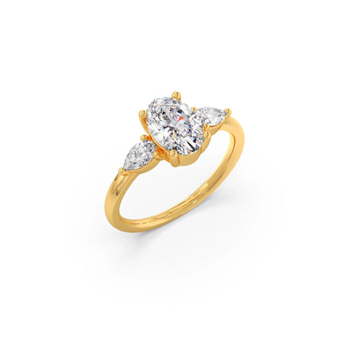 Oval Cut Three Stone Engagement Ring