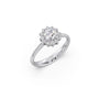 Round Shape Diamond with Halo Setting Ring