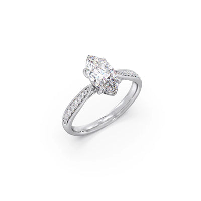 1.45 Cts Marquise Cut Diamond Engagement Ring