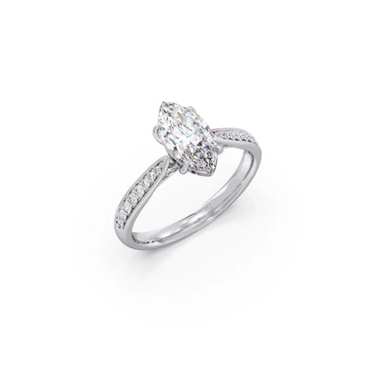 1.45 Cts Marquise Cut Diamond Engagement Ring