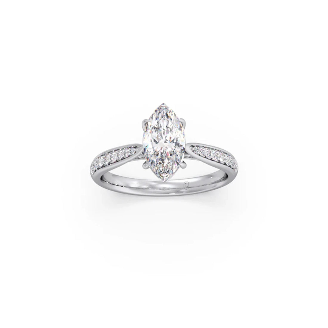 1.45 Cts Marquise Cut Diamond Engagement Ring