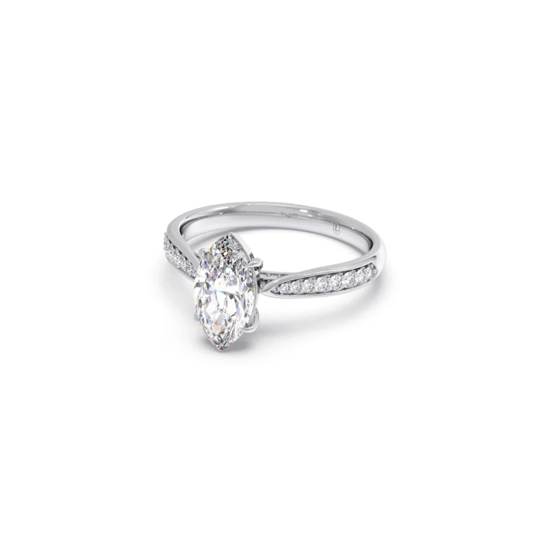 1.45 Cts Marquise Cut Diamond Engagement Ring