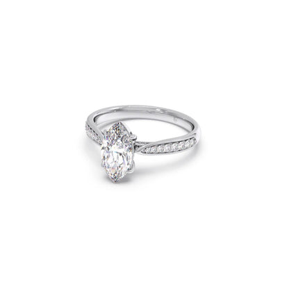 1.45 Cts Marquise Cut Diamond Engagement Ring