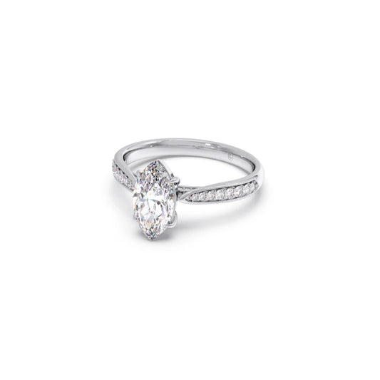 1.45 Cts Marquise Cut Diamond Engagement Ring