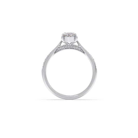 1.45 Cts Marquise Cut Diamond Engagement Ring