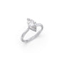 1.63 Cts Marquise Shape Engagement Ring with Hidden Halo Setting