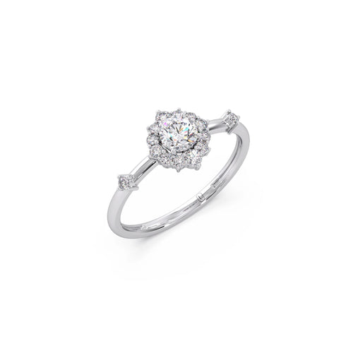 Starburst Diamond Engagement Ring