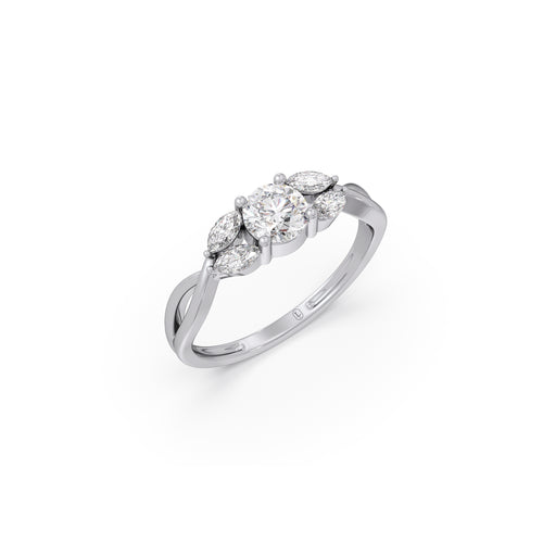 Twisted Vine Diamond Ring