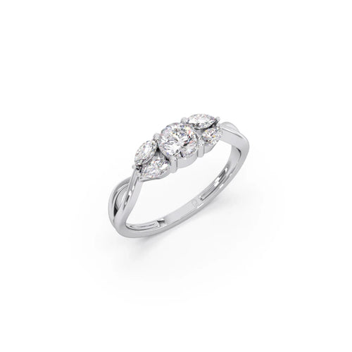 Twisted Vine Diamond Ring