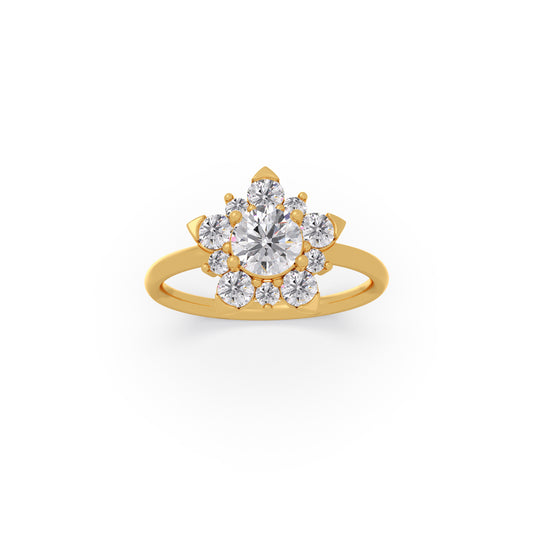 Celestial Flower Diamond Ring