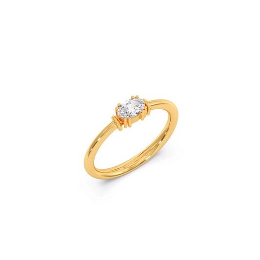 Oval Sparkle Solitaire Ring