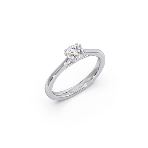 Four Prong Round Solitaire Ring 6.50mm