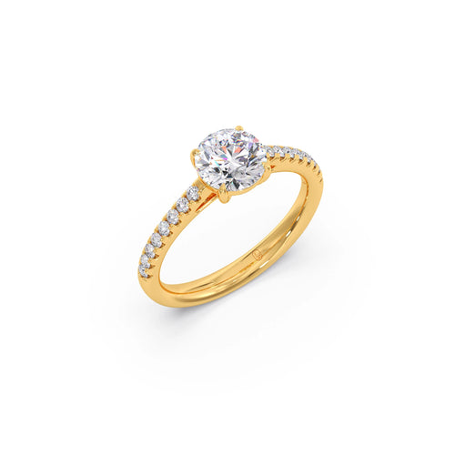 Four Prong Round Cut Engagement Ring 6.60mm