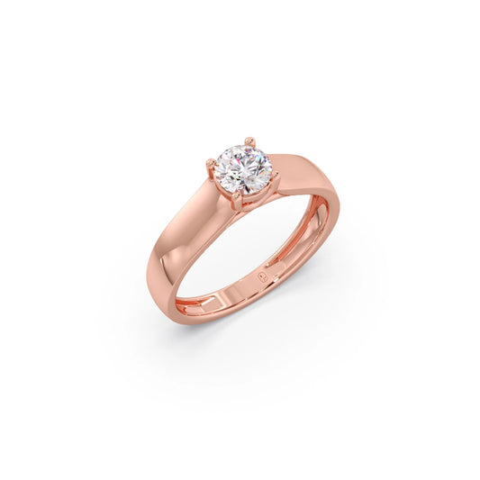 Four Prong Men's Solitaire engagement Band 6.20mm