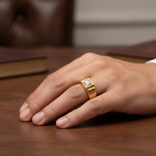 Princess Cut Diamond Men's Classic Ring