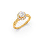 Round Halo Solitaire Engagement Ring 6.00mm