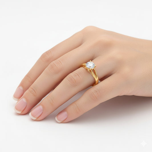 Four Prong Round Solitaire Ring 7.50mm