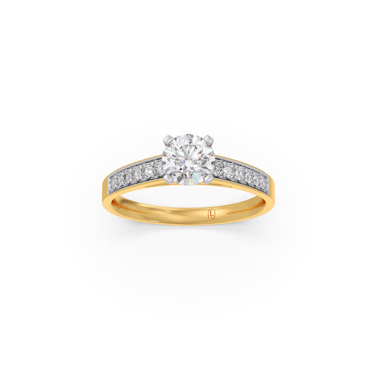 Eternal Round Diamond Solitaire Ring - Yellow