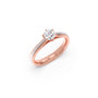 0.54 Carat Six Prong Solitaire Engagement Dual Tone Ring