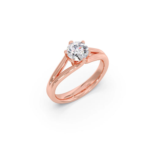 Split Shank Diamond Solitaire Ring