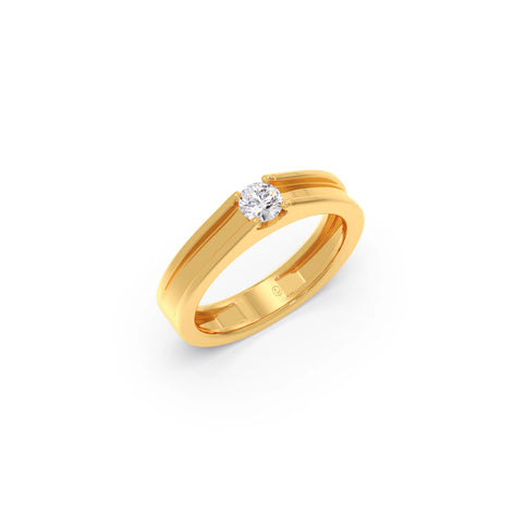 Men’s Prong-Set Solitaire Wedding Band