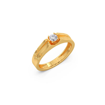 Classic Diamond Solitaire Men's Engagement Ring