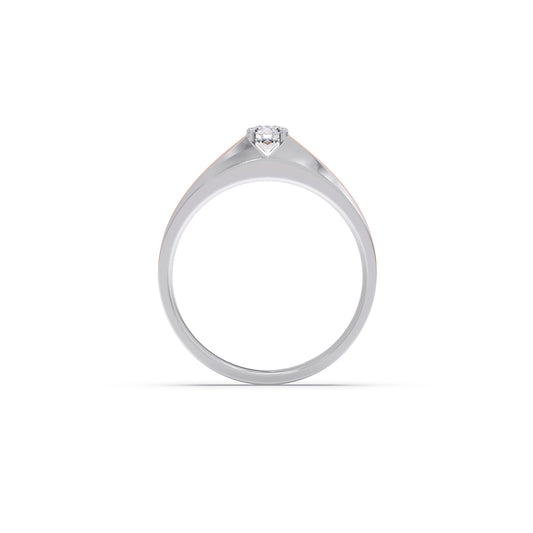 Men’s Two-Tone Solitaire Engagement Band