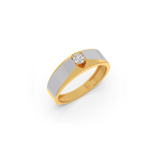 Men’s Two-Tone Solitaire Engagement Band