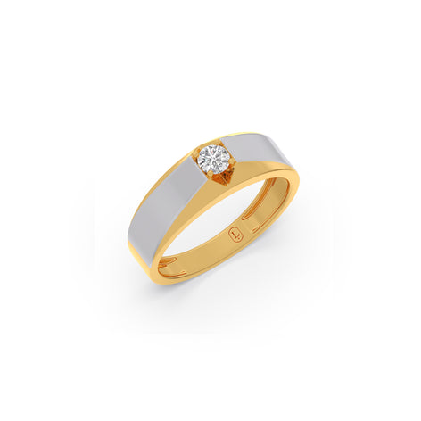 Men’s Two-Tone Solitaire Engagement Band