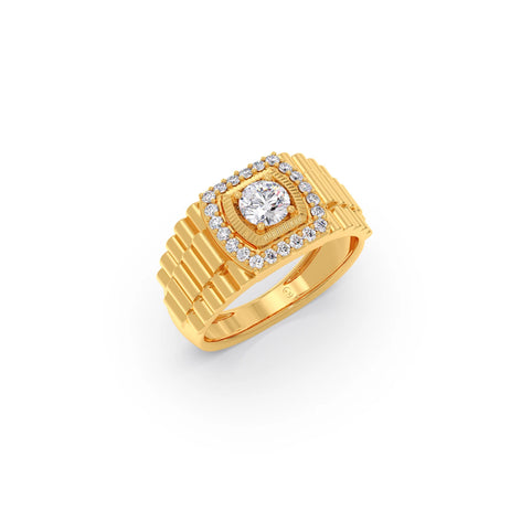 Men’s Bold Square LGD Wedding Band