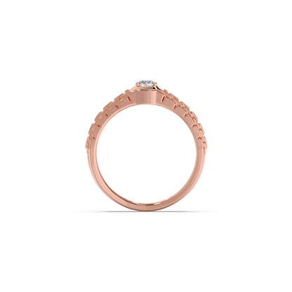 Men’s Textured Solitaire LGD Ring