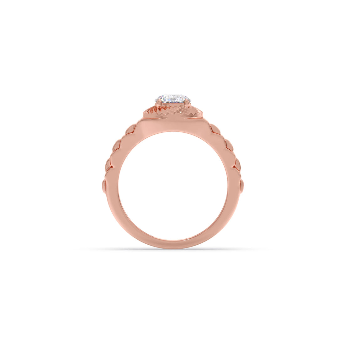 Men’s Bezel-Set Solitaire Lab-Grown Diamond Ring